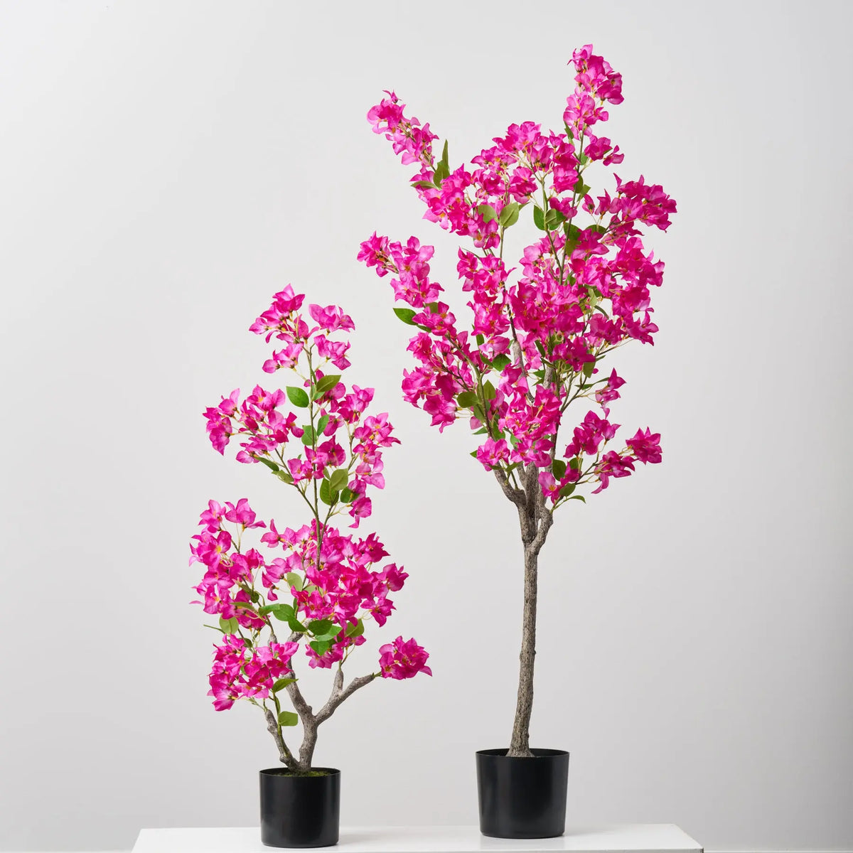 Tall Faux Magenta Bougainvillea Potted Tree Outdoor Urn Filler in