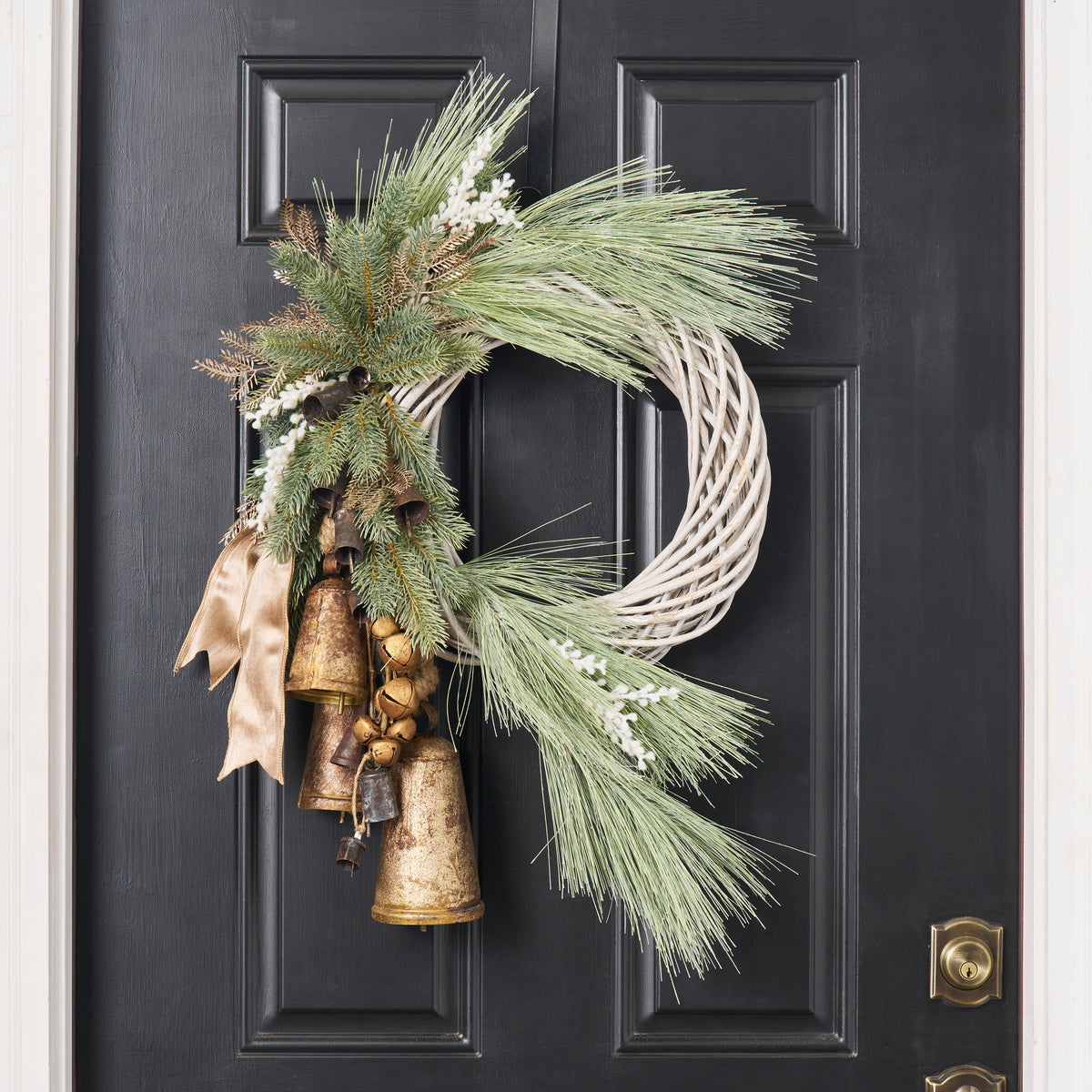 Merry Bells Keep Ringing Front Door Christmas Wreath Holiday Wall
