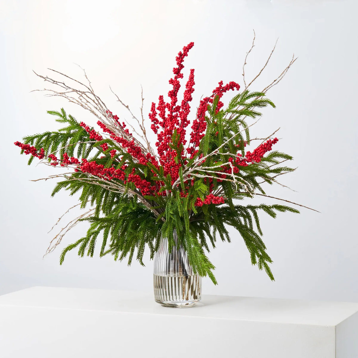 Rami Innevati AuldHome Evergreen – Confezione Da 6, Decorazioni Natalizie Con Pigne Vere, 28 Cm