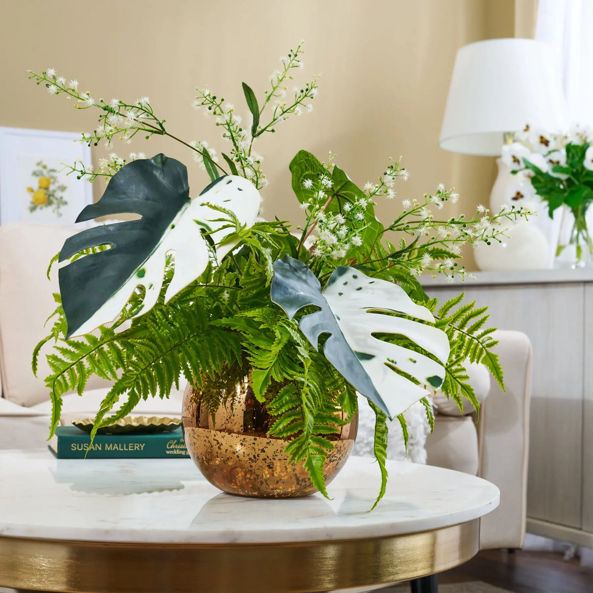 Tropical Gardens Water Illusion Arrangement - Handcrafted USA
