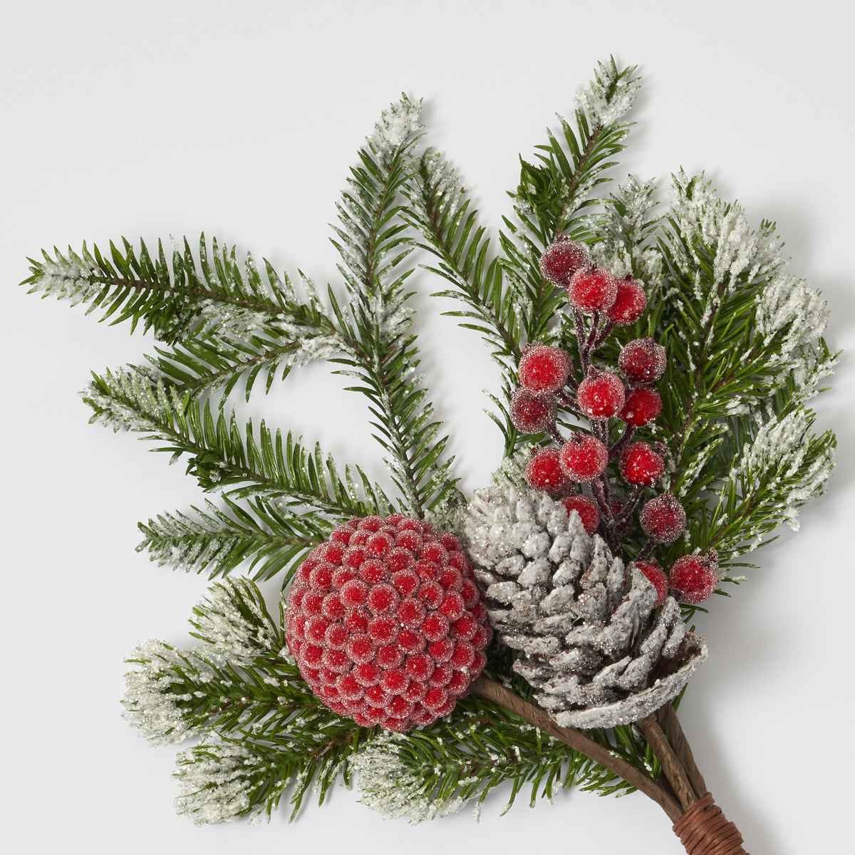 Snow Cedar Berry Pinecone Pick | The Last Straw