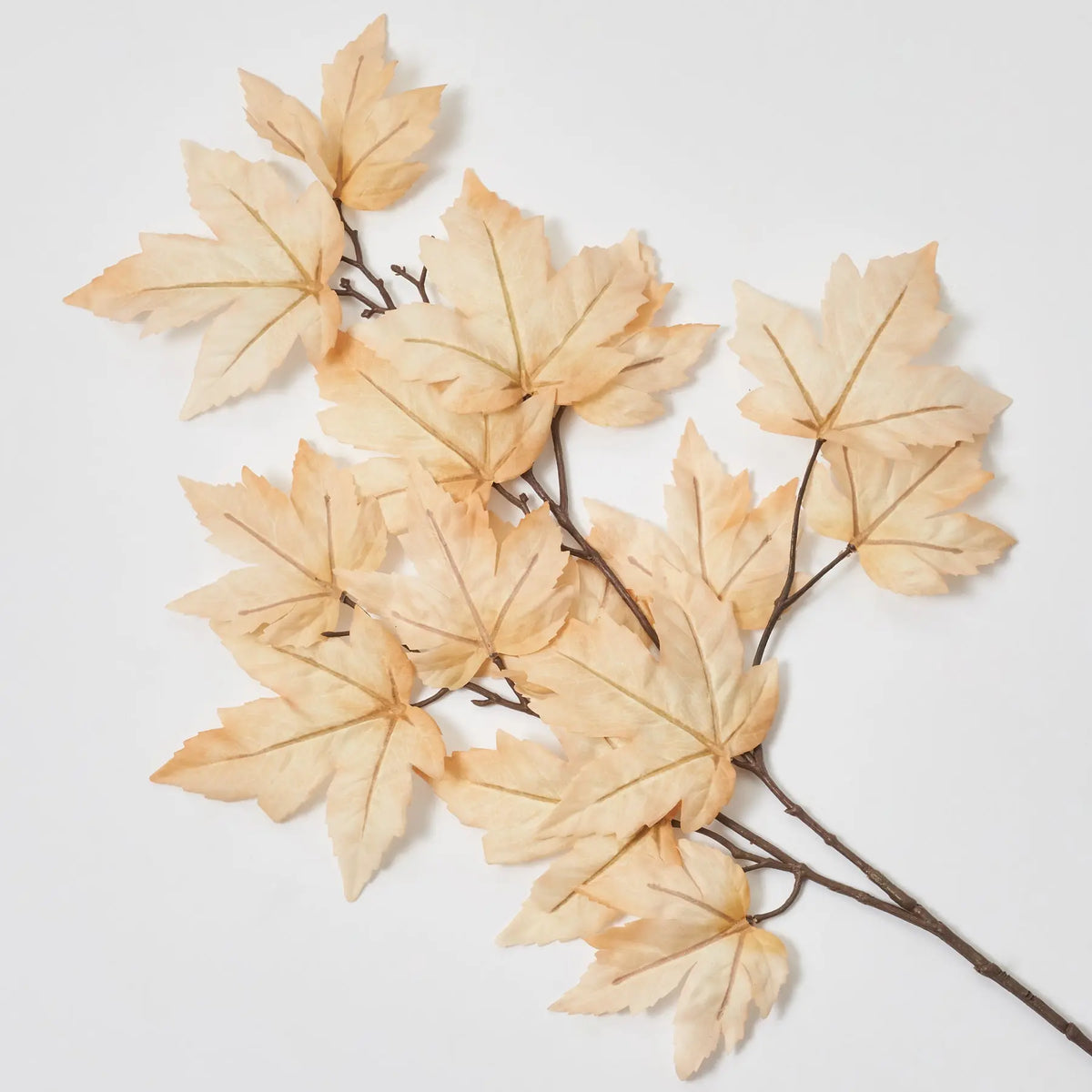 Cream Or Brown Two Tone Maple Leaf Fall Foliage Branch Spray 35 cream-or-brown-two-tone-maple-leaf-fall-foliage-branch-spray-35