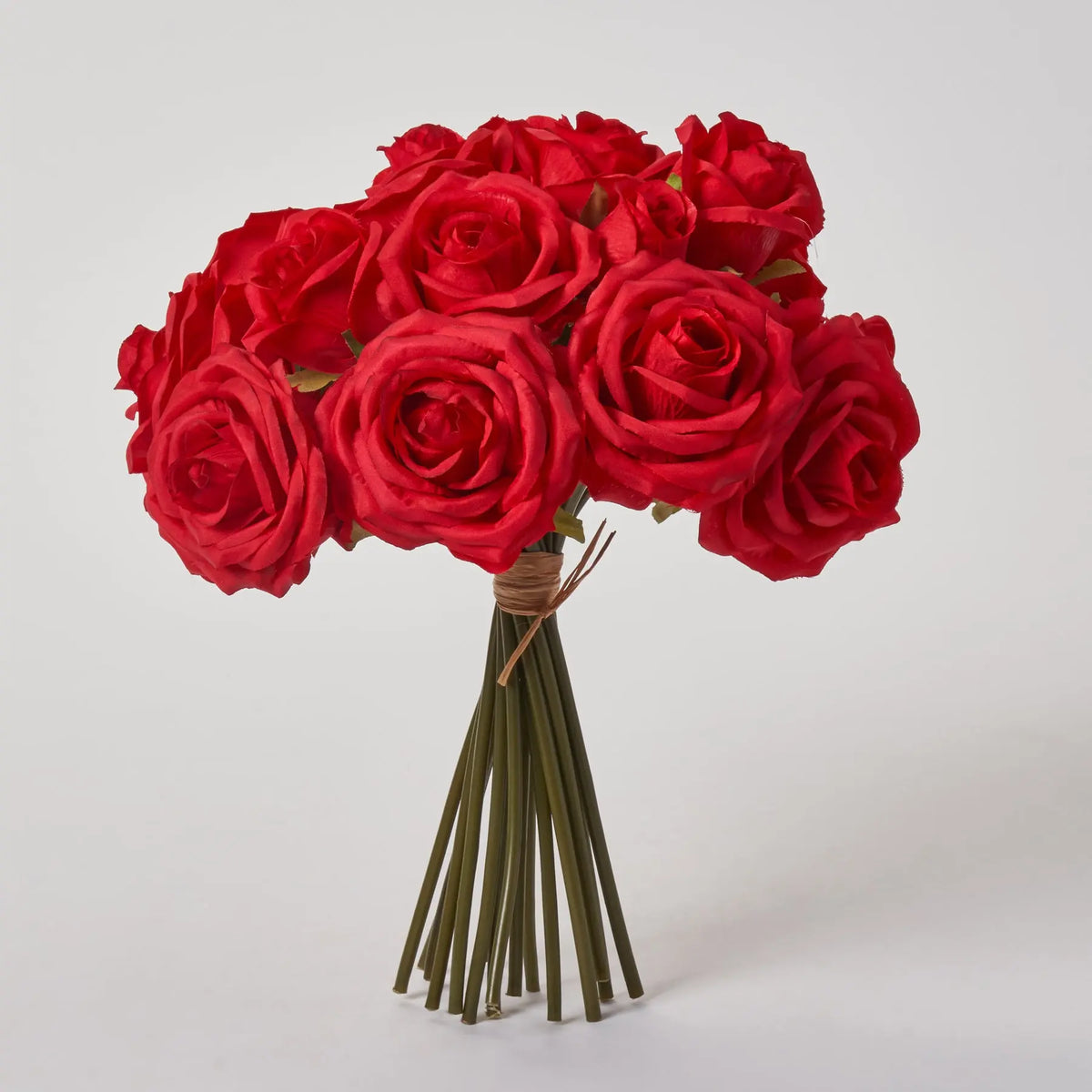 Classic Red Silk Rose Bundle of 17 Stems - 11