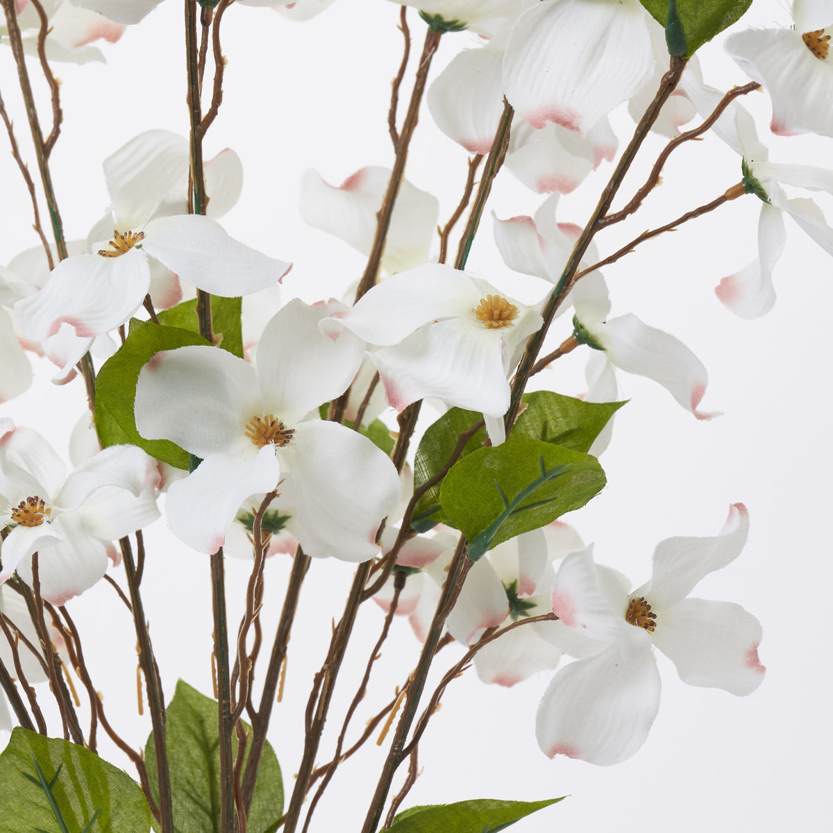 White Silk Dogwood Bloom Bush Stem Bouquet 28" Darby Creek Trading