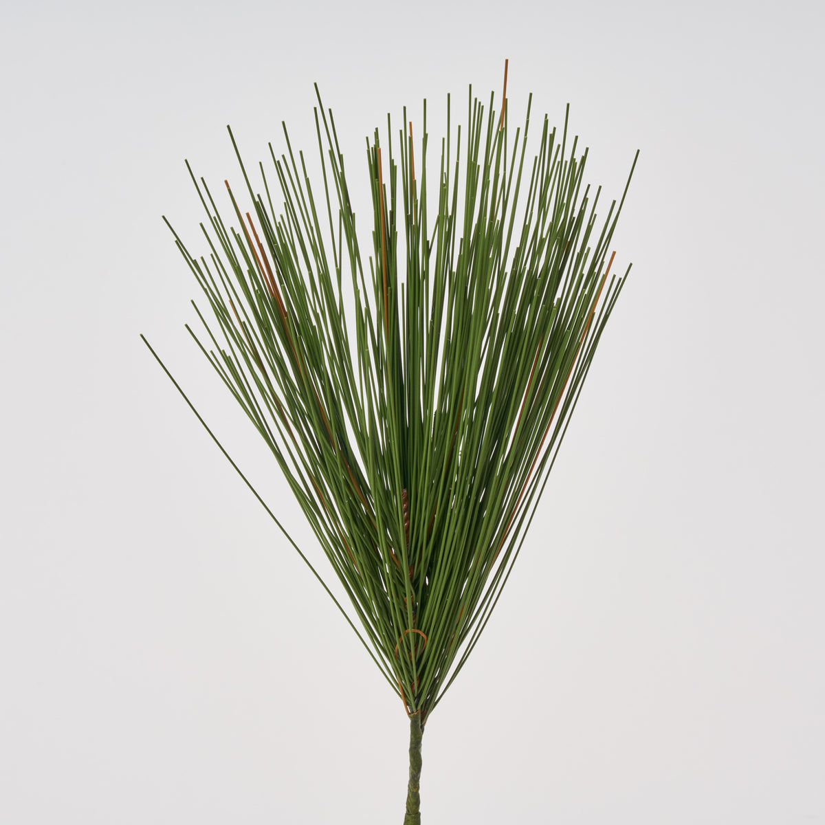 Wispy Lush Green Pine Needle Bush Faux Winter Greenery Spray 10