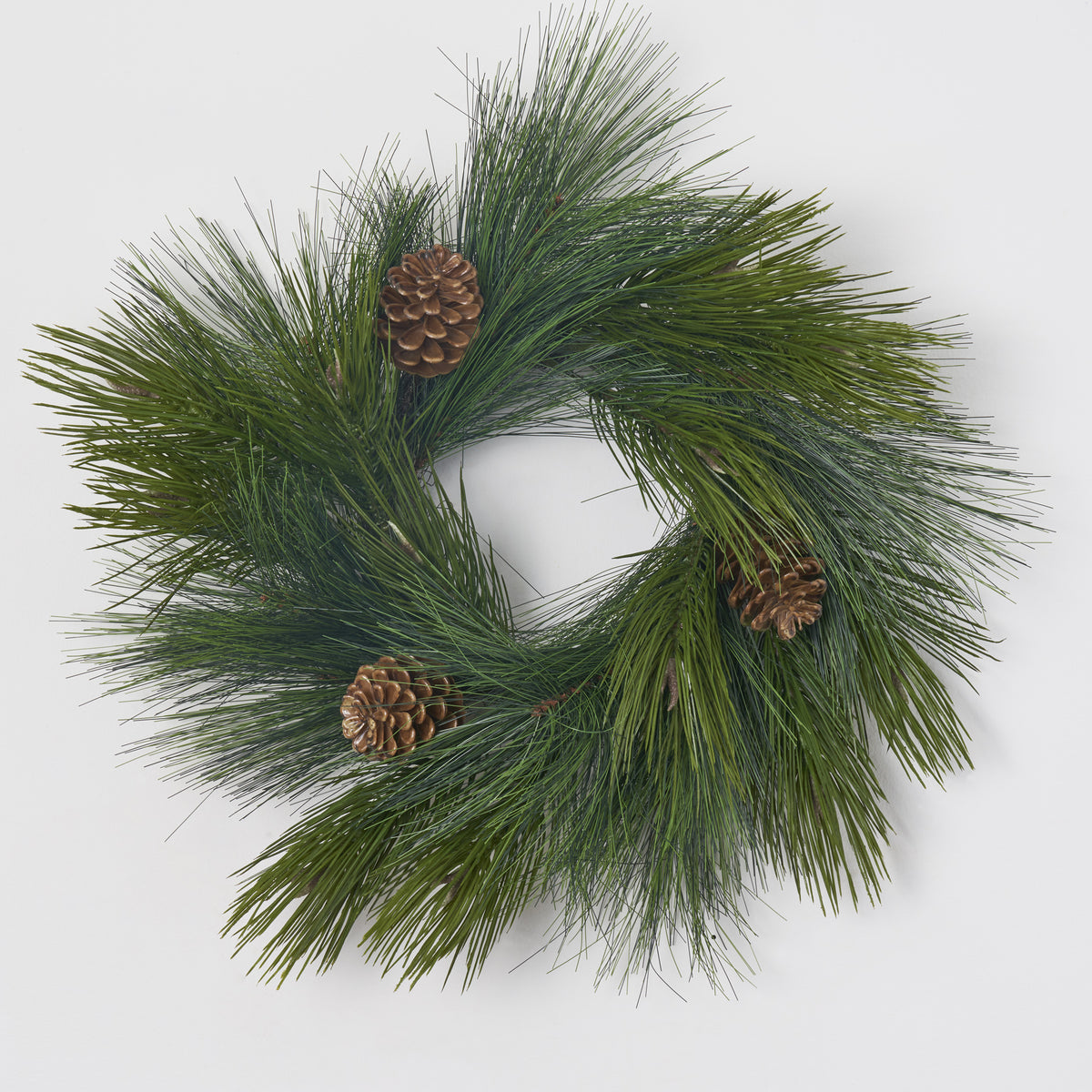 Deluxe Long Needle Pine & Pinecone Faux Winter Greenery Holiday Décor