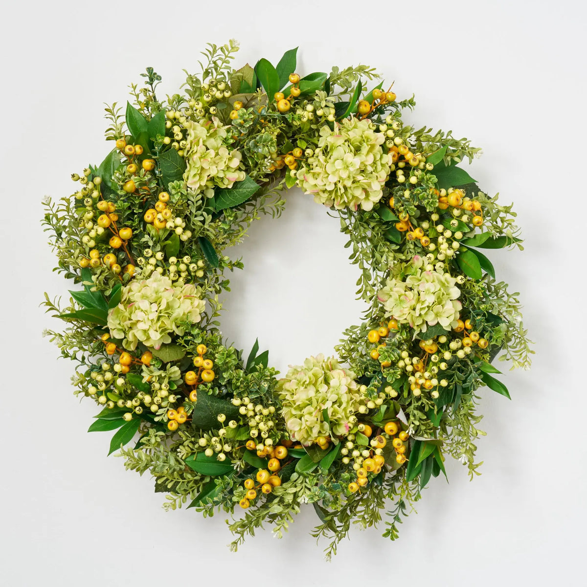 Green Hydrangea, Eucalyptus, Berry & Boxwood Spring All Seasons 