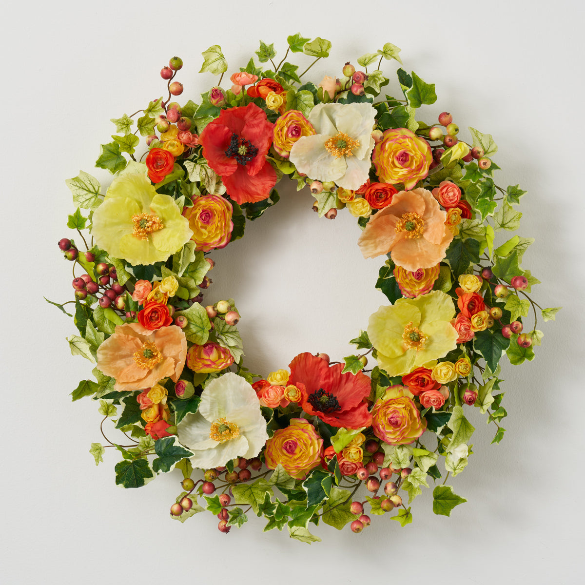 Orange Blooms - Poppy, Ranunculus & Gooseberry Spring Summer Front