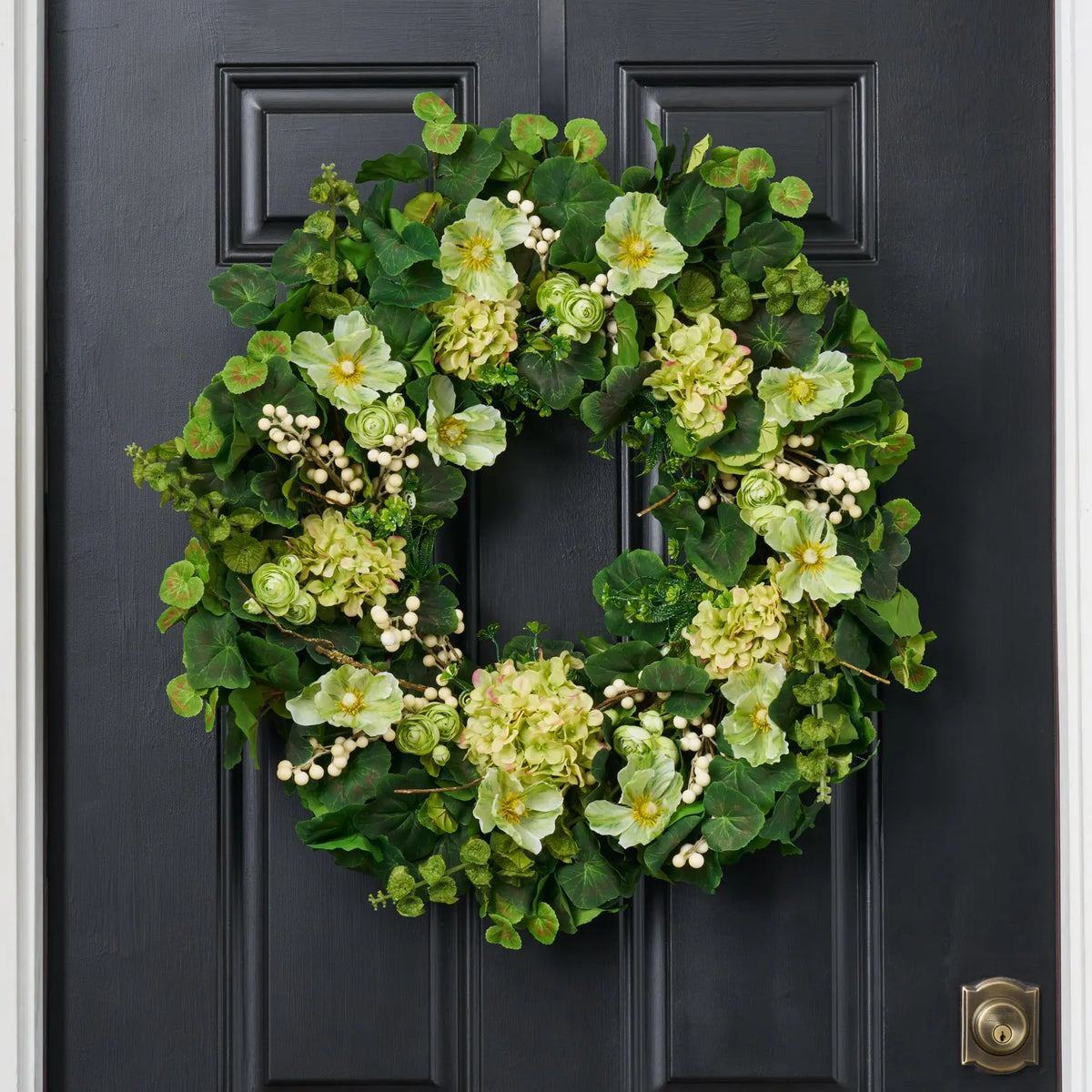 Bells of Ireland - Green Hydrangea, Poppy, Ranunculus with Mixed