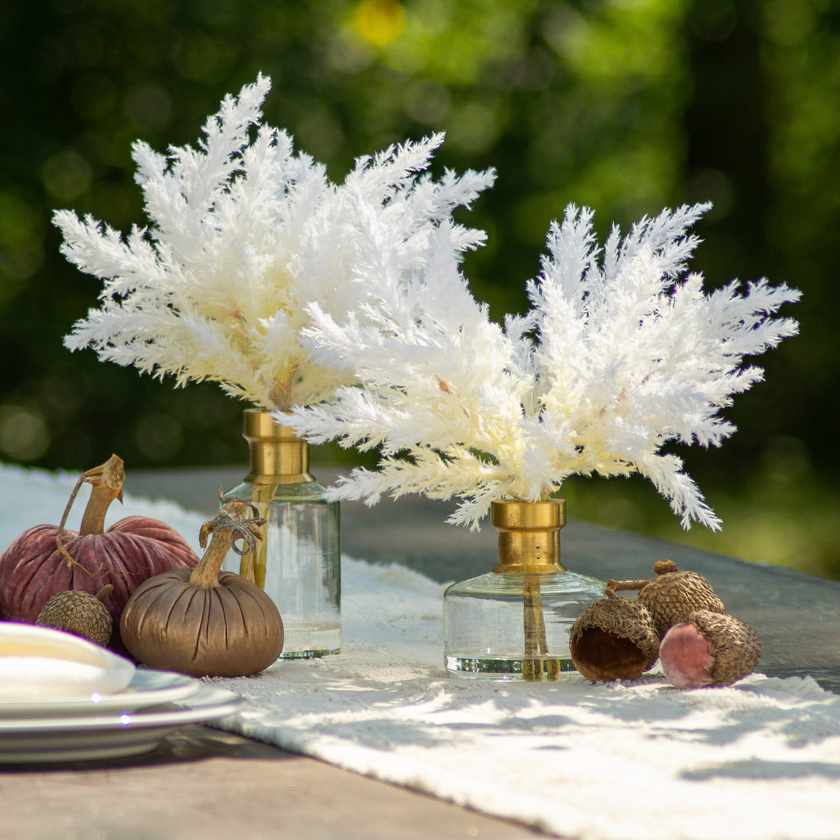 Gold Pampas with White Loofahs & Bleached Oats + Linum - The Bouqs Co.