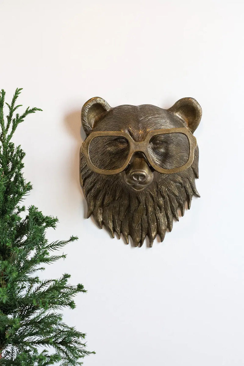 Beatrice the Bear Wall Mount - Bronzed Animal Decor | Eric +