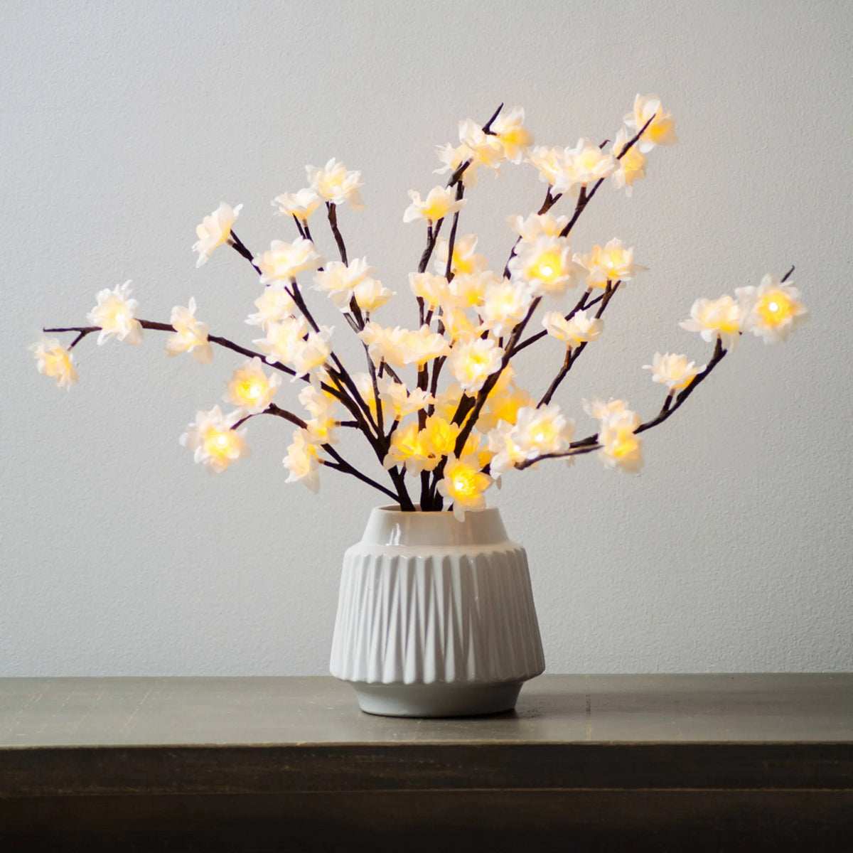 led cherry blossom bonsai tree light Pre-Lit Floral Cherry Blossom Branches LED Lights Battery Operated – Darby Creek Trading