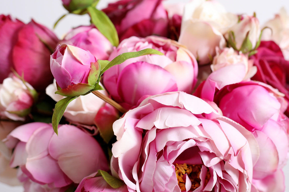 Large Pink Rose Peony Centerpiece - Sweet Pink