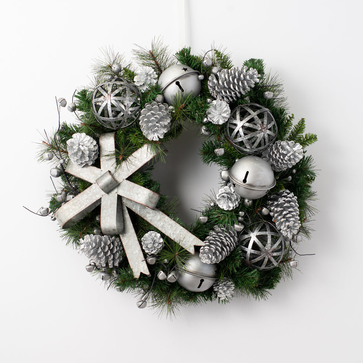4 Golden Silver Christmas Jingle Bells, Large Round Wreath Decor Rattle  Bells 