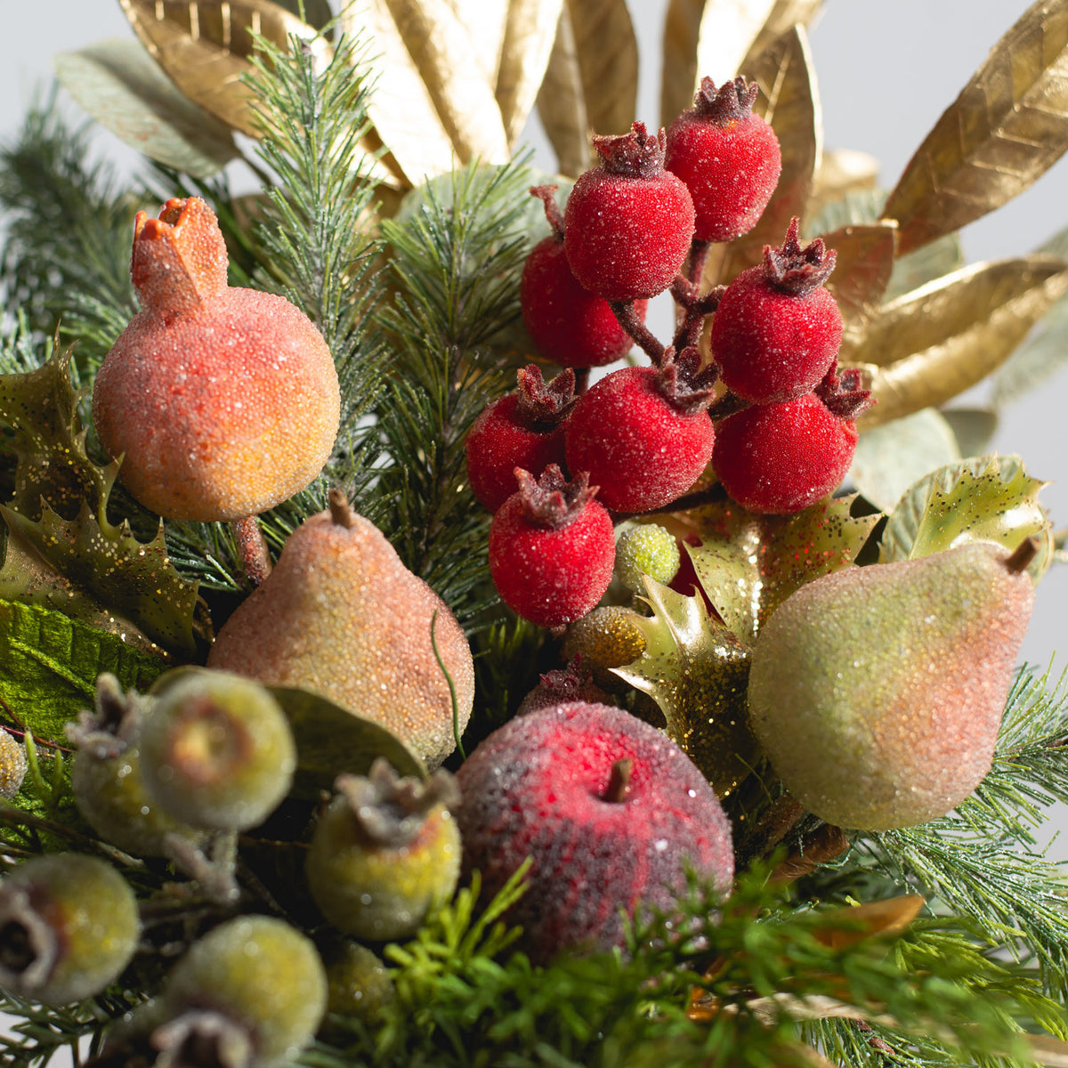 Sugared Berry Fruit Christmas Garland