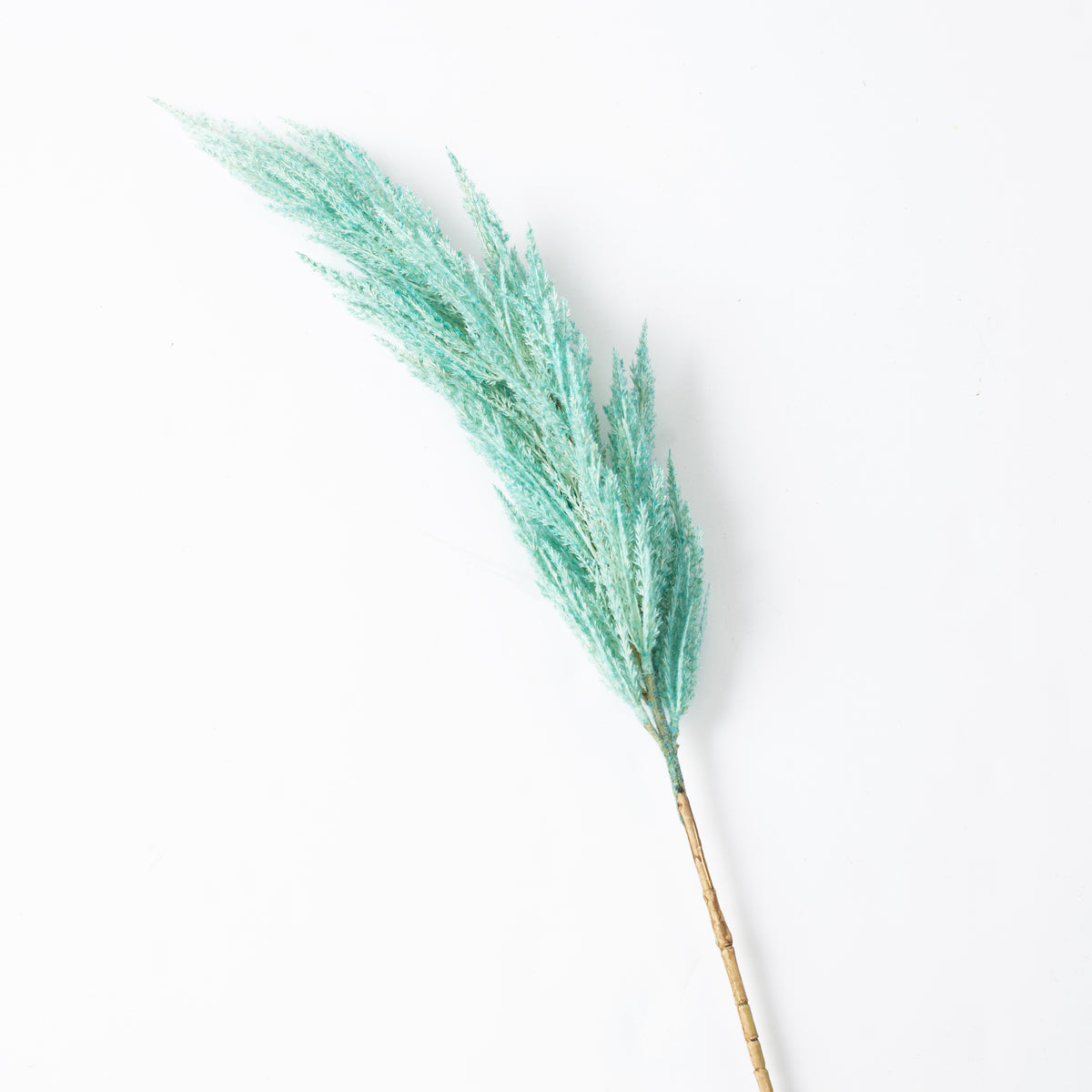 Teal Blue Faux Plume Pampas Grass 46 Single Branch Spray with Wired S –  Darby Creek Trading