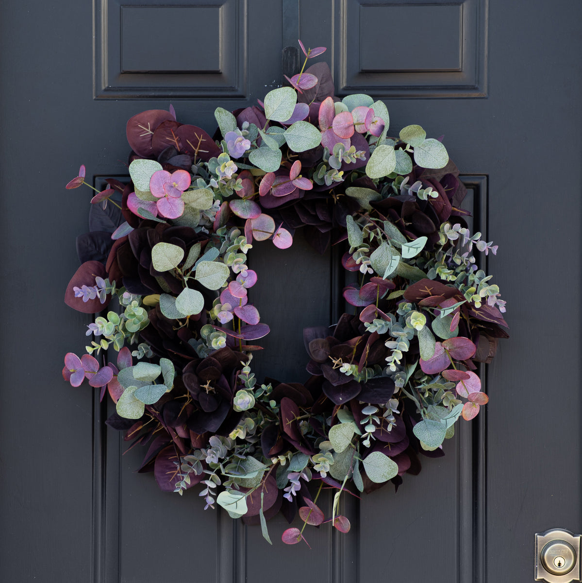 Everyday Wreath for Front Door-mixed Eucalyptus Wreath-summer