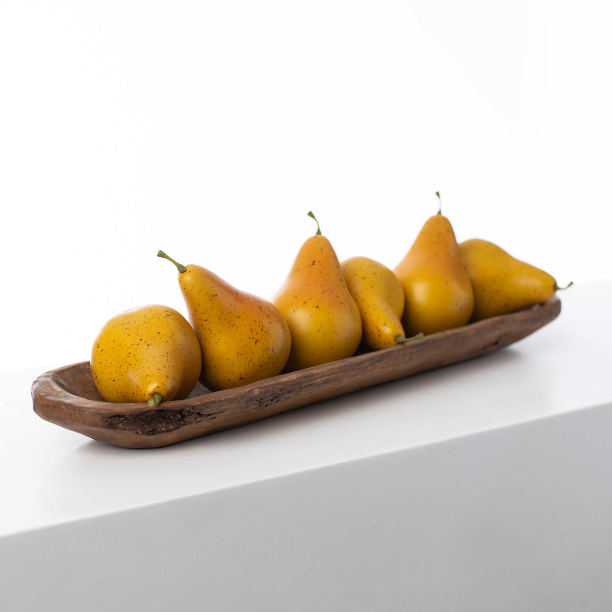 Half a Dozen Orchard Fresh Decorative Faux Gold Yellow Pears