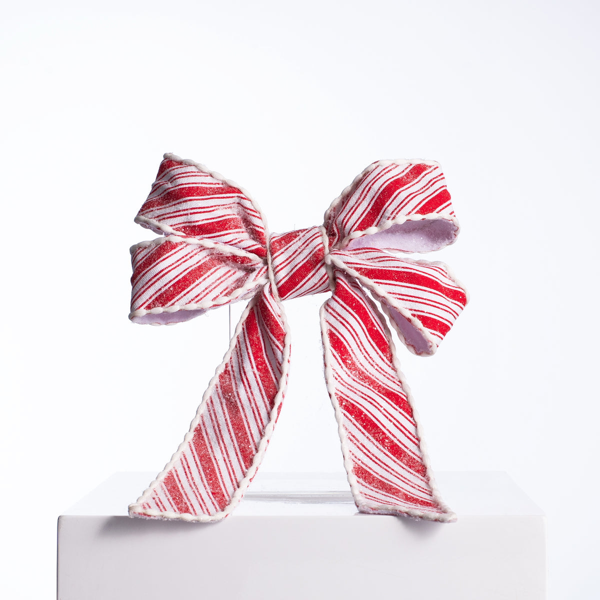 Wired Christmas Ribbon Red Stripes - 1 1/2 x 10 Yards, Red White  Peppermint Candy Cane, Garland, Gifts 