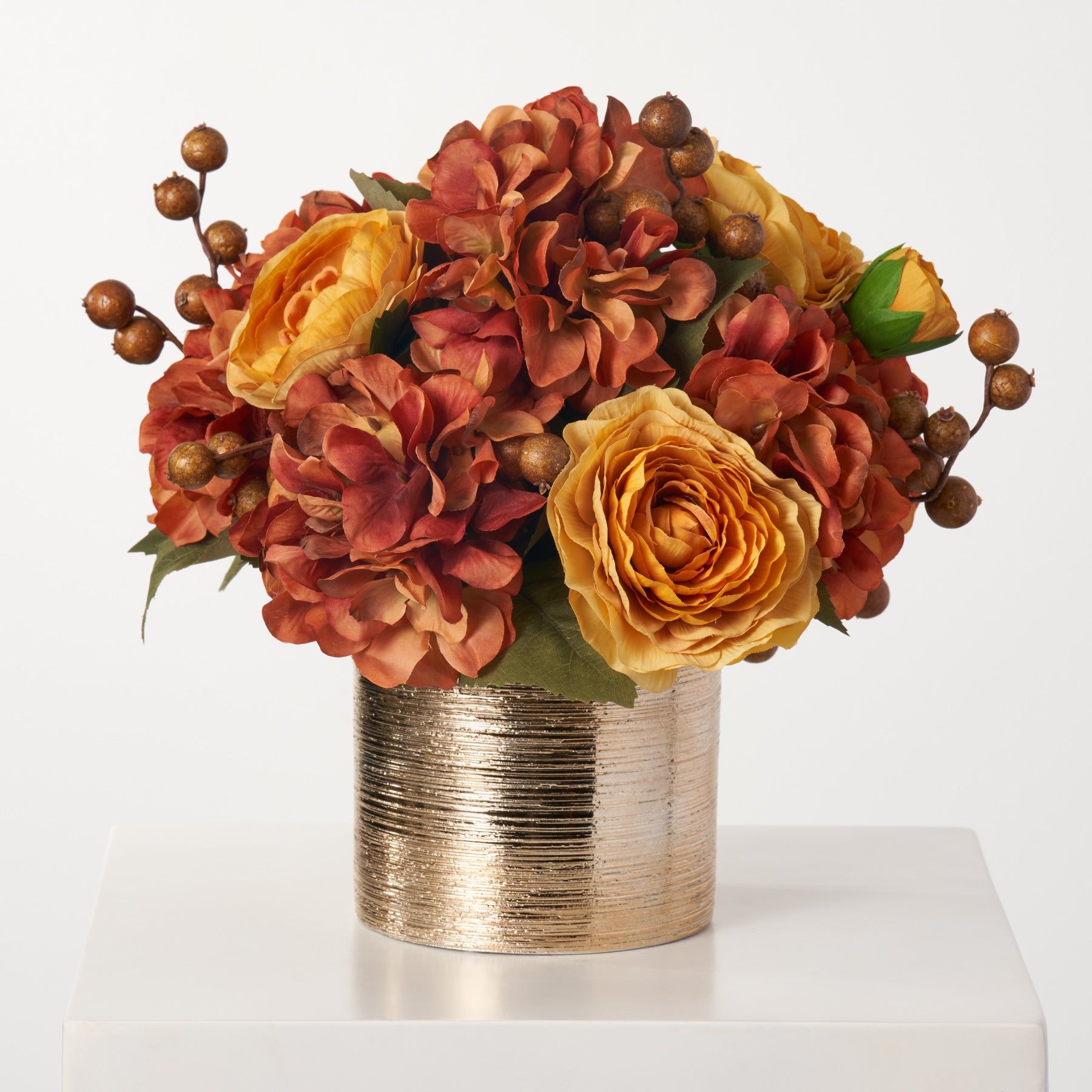 Rust Flowers Arrangement Pre Arranged Wedding Flower Packages In Rust