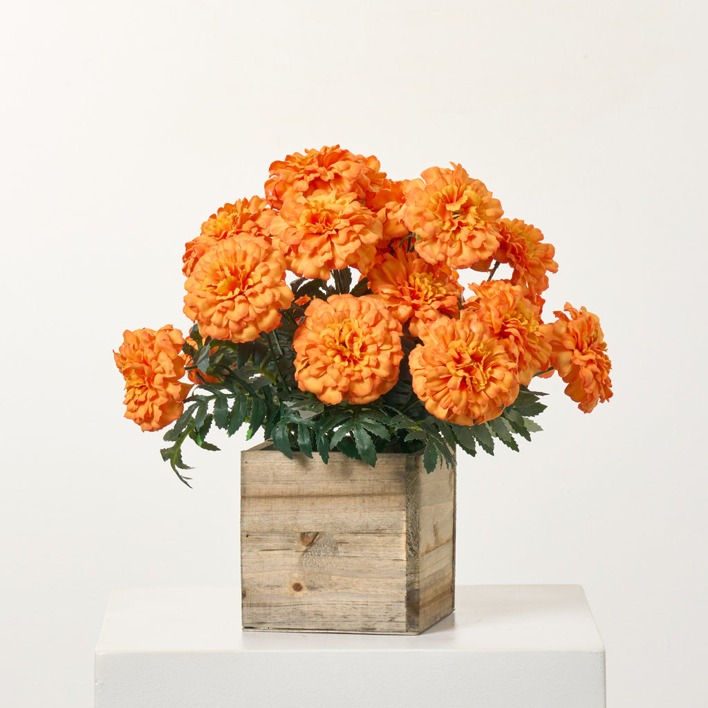 AR1735FauxMarigoldBloomsArrang