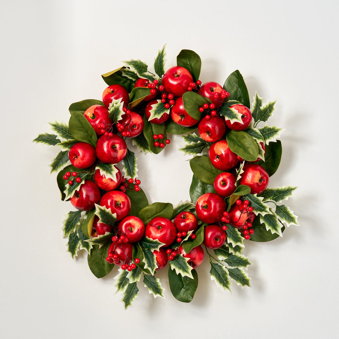 Apple and Cones Holly Wreath Apple and Cones Holly Wreath