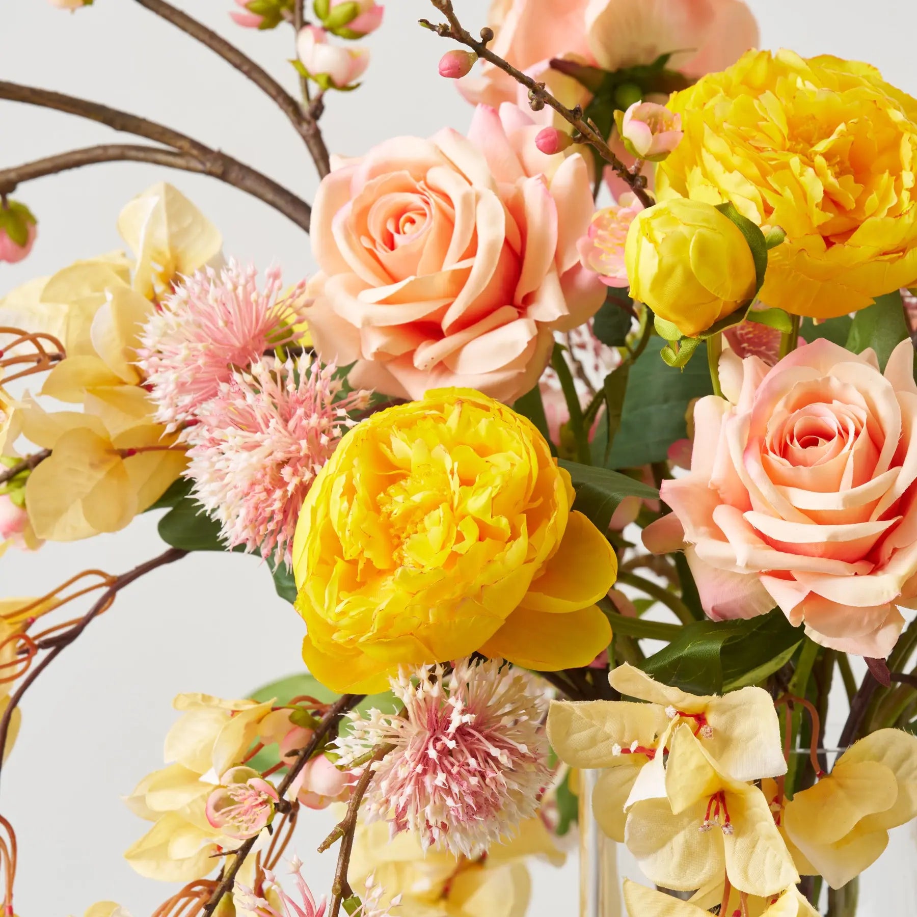 Spring Reverie Spring Reverie - Yellow Peony, Pink Cherry Blossom, Coral Rose ...