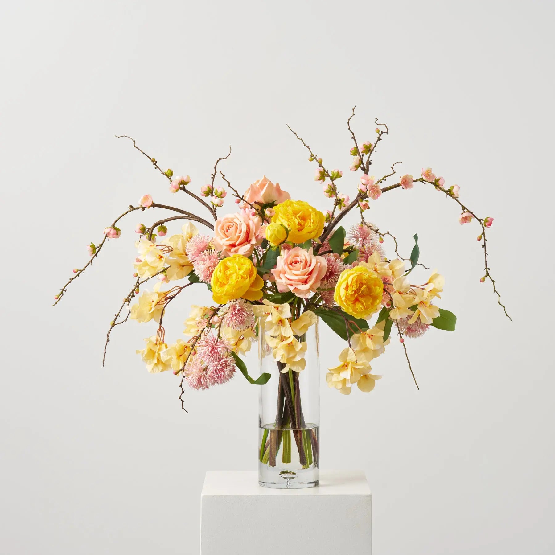 Spring Reverie Spring Reverie - Yellow Peony, Pink Cherry Blossom, Coral Rose ...