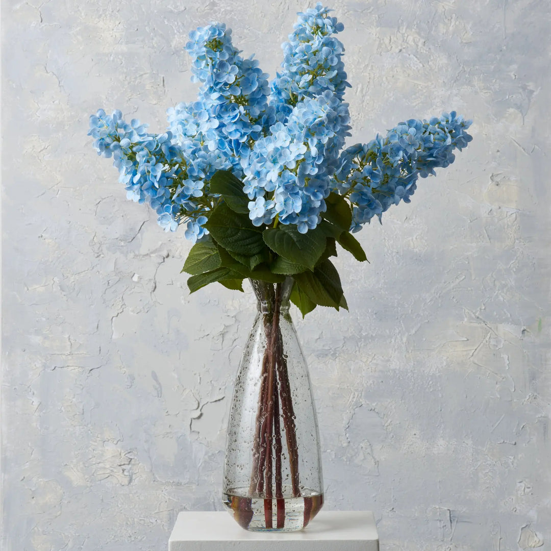 Real Touch Light Blue Panicle Cone Hydrangea Blooms Everyday