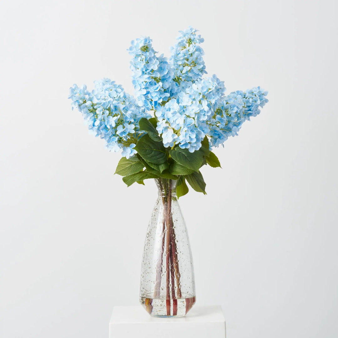 Real Touch Light Blue Panicle Cone Hydrangea Blooms Everyday
