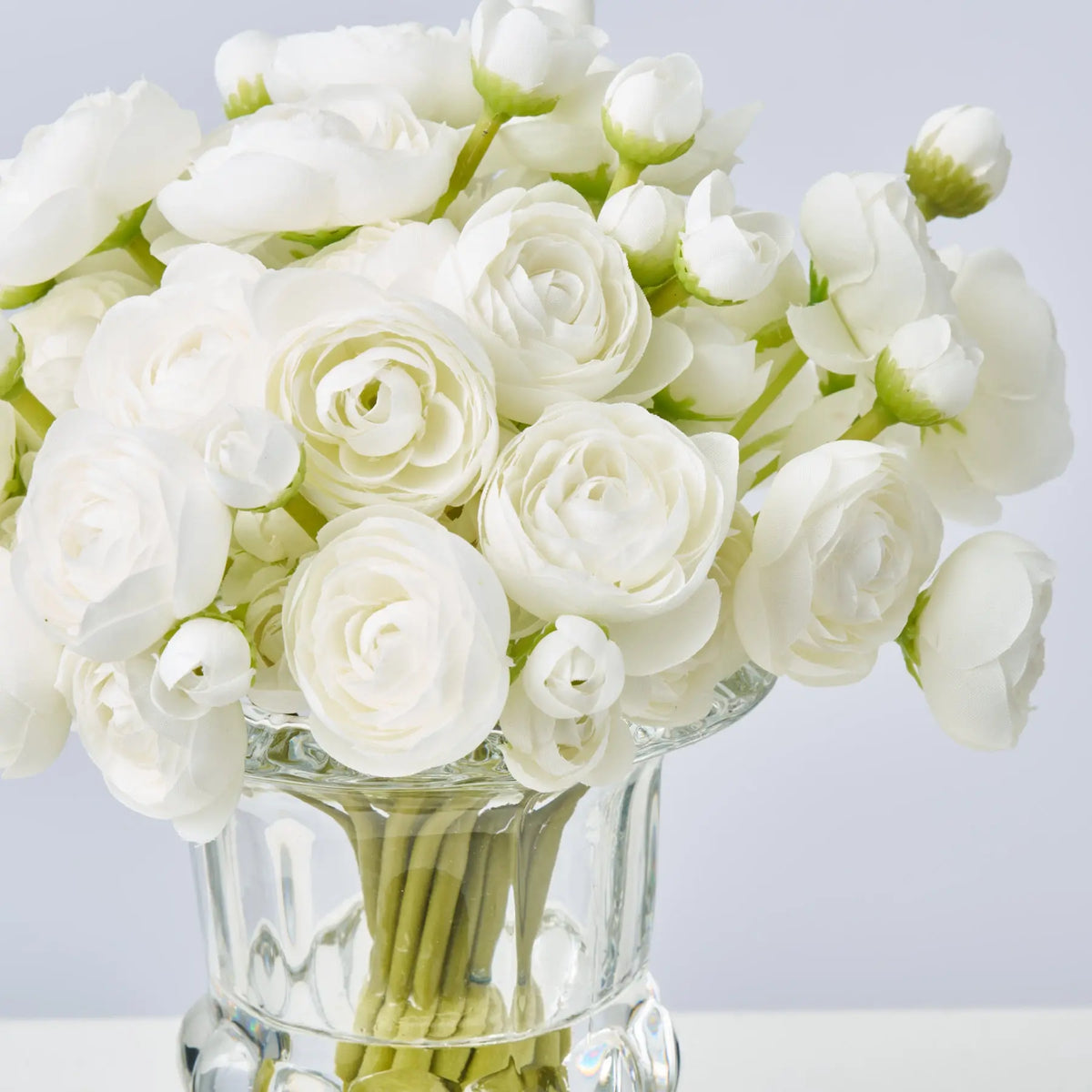 Mini White Ranunculus Water Illusion Arrangement - Handcrafted USA ...