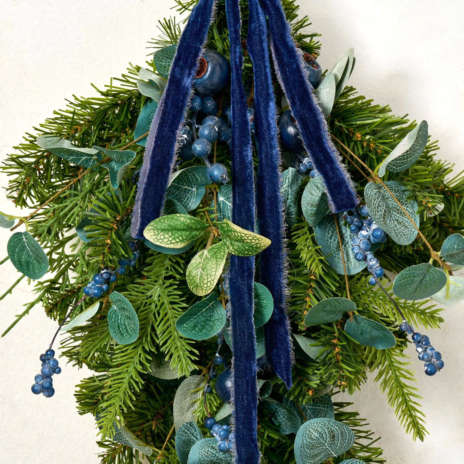 Mixed Blueberry, Pine & Eucalyptus Hanging Mini Swag Christmas 