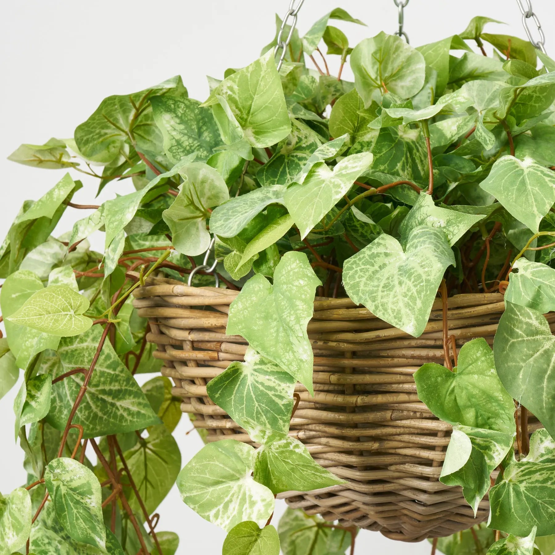 faux pothos hanging plant All Seasons Bright Green Pothos Leaf Hanging Basket Everyday Faux Greenery