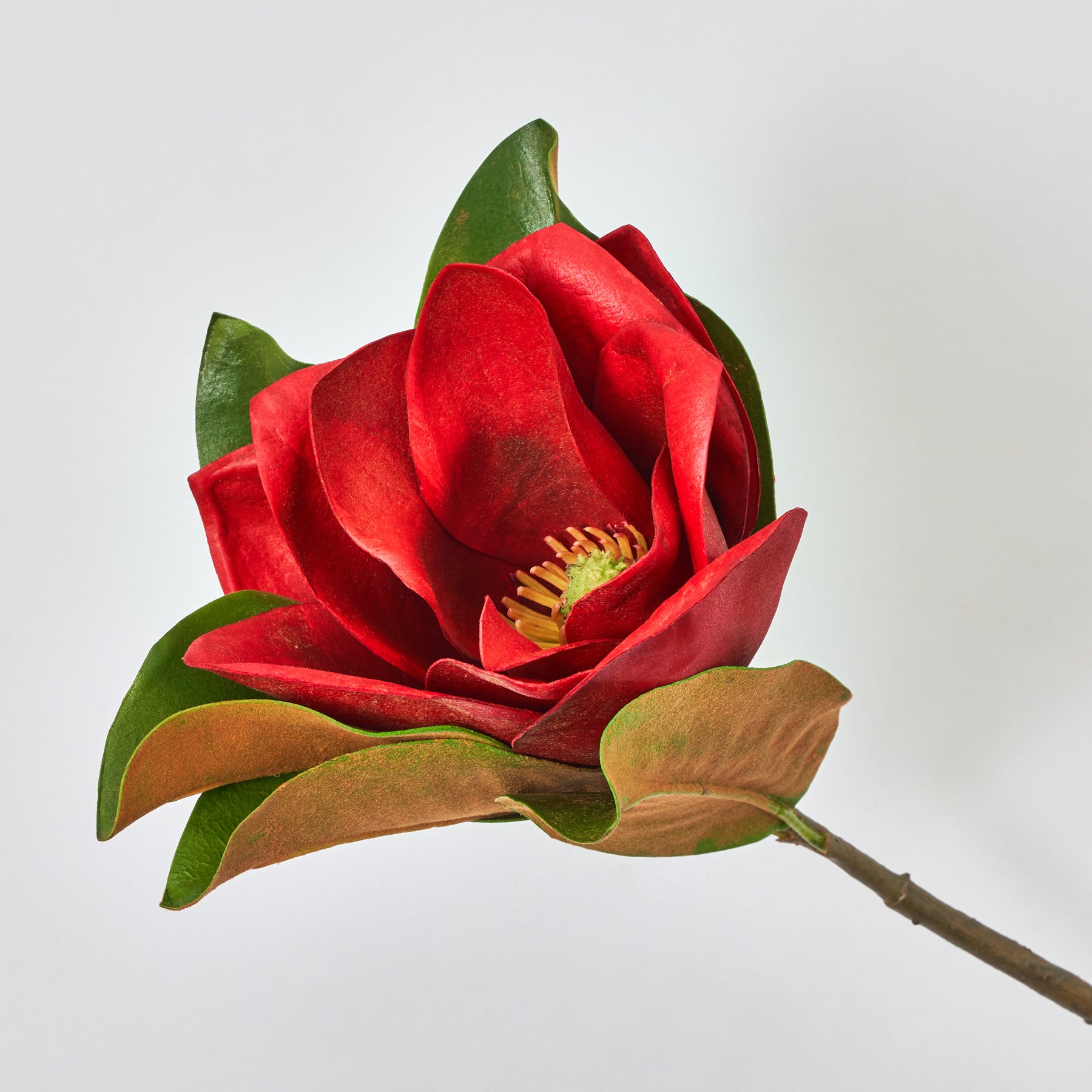 Real Touch Large Red Magnolia Bloom 29