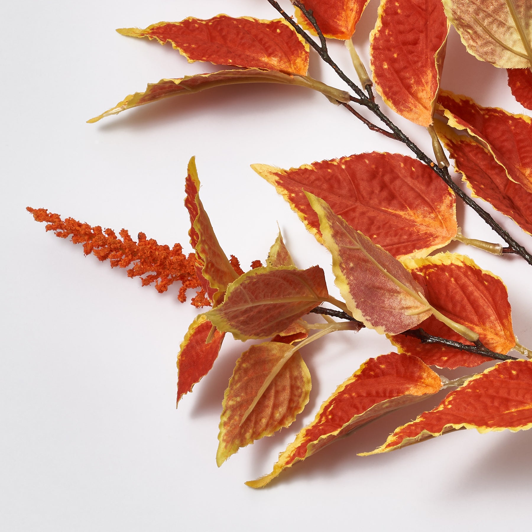 Rustic Orange & Yellow Coleus Leaf Branch Faux Foliage Spray - 32 ...