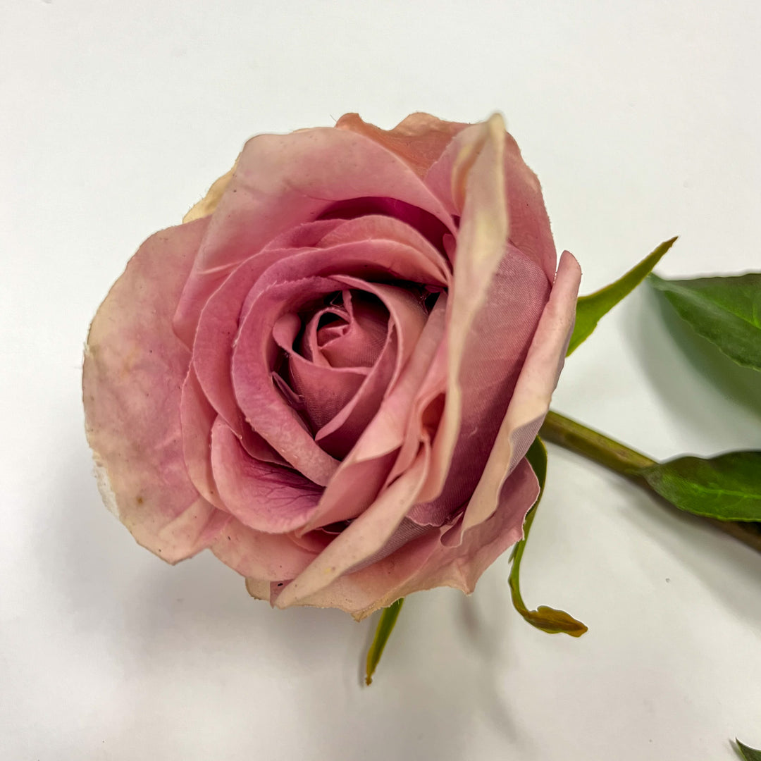 Real Touch Single Rose Bloom 20