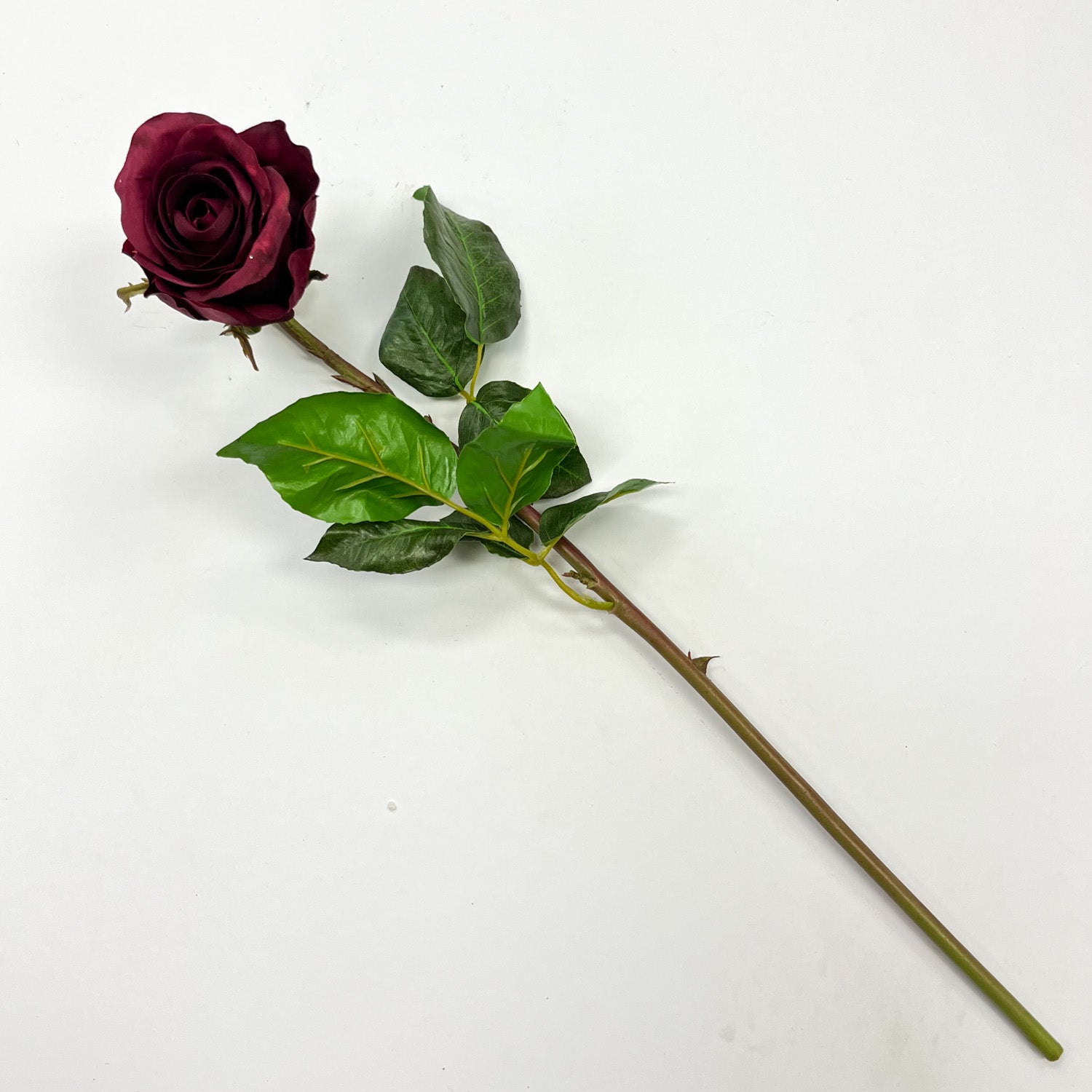 Real Touch Single Rose Bloom 20