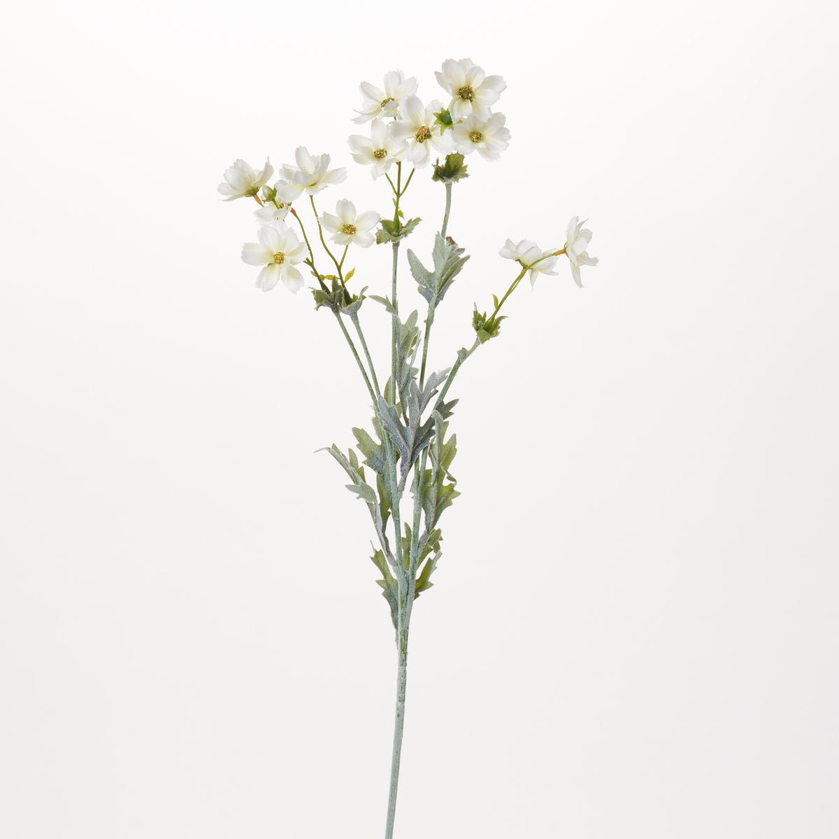 Natural White Mini Wildflower Cosmos Pick Single Long Stem Faux Floral ...