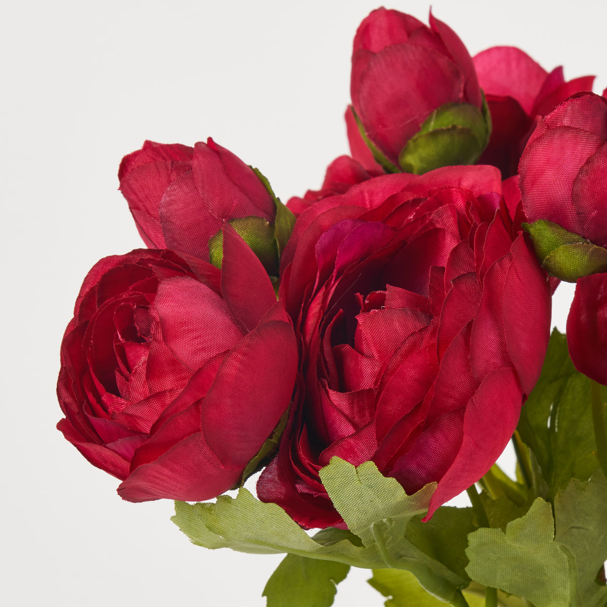 Magenta Red Silk Ranunculus Bouquet Bundle of 3 Stems - 17