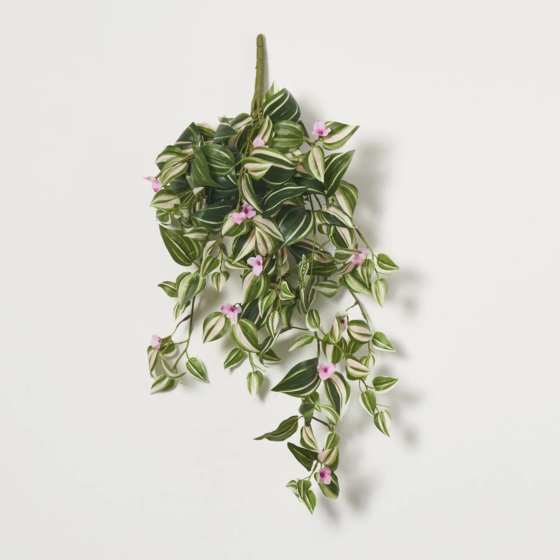 hanging dude plant Flowering Wandering Dude Hanging Faux Greenery Bush Spray - 22"