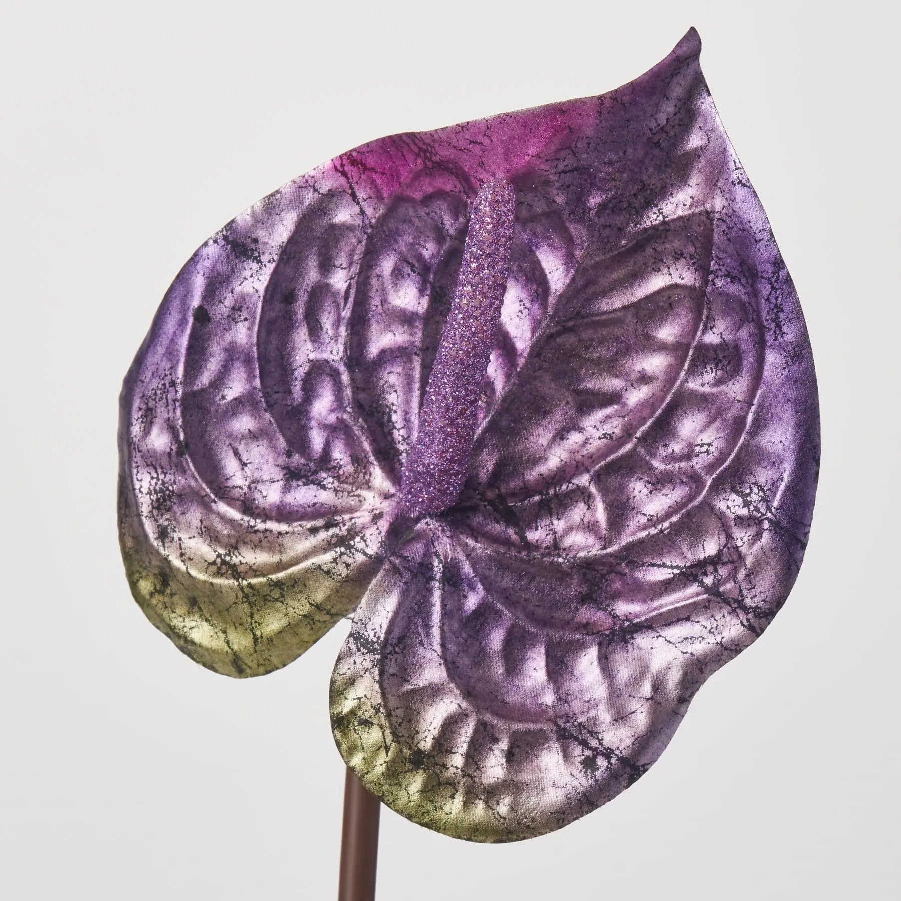 anthurium fantasia Metallic Purple Fantasy Anthurium Spray Single Bloom Faux Floral Stem