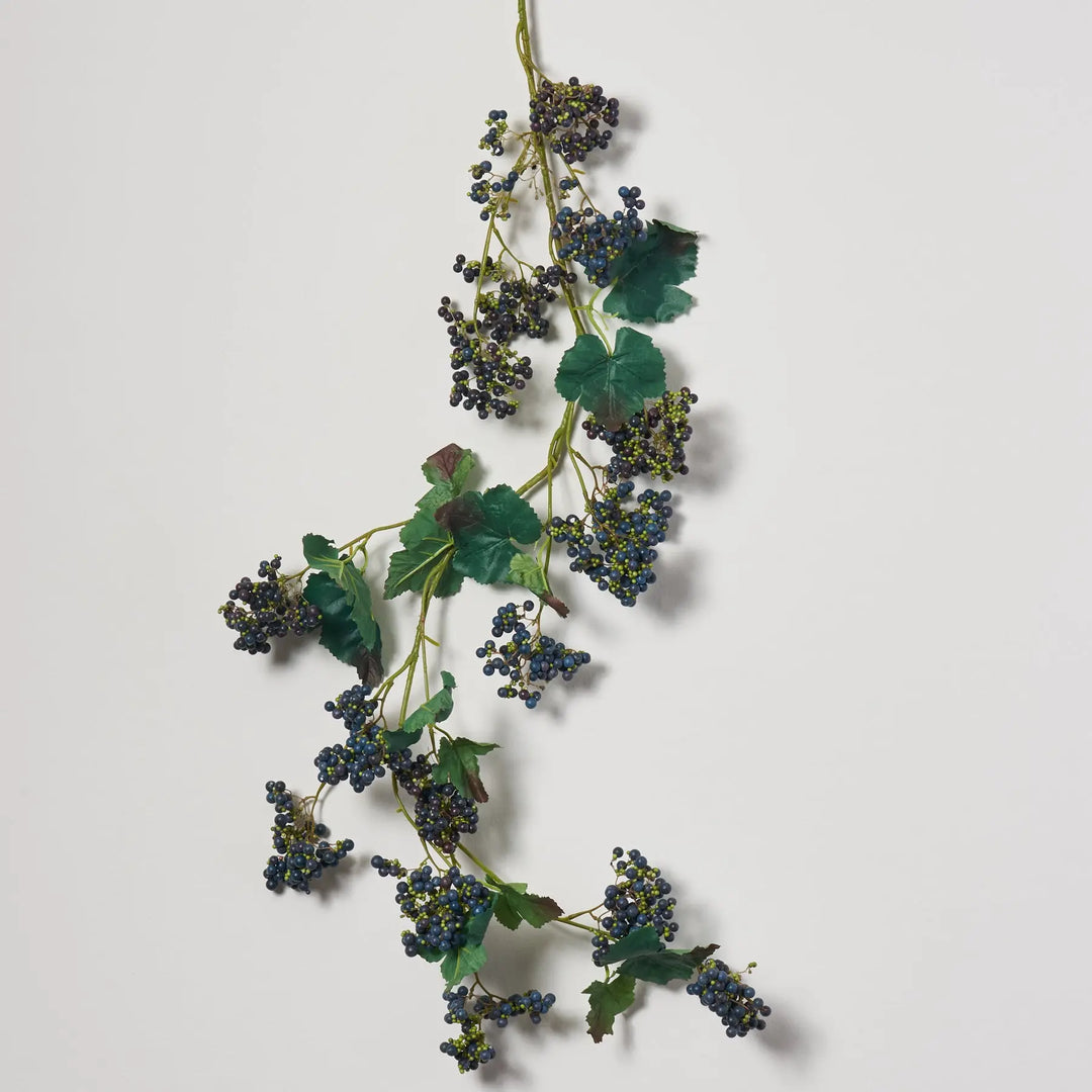 hanging blueberry plant Hanging Stem Faux Blueberry Cluster Branch Spray - 57"