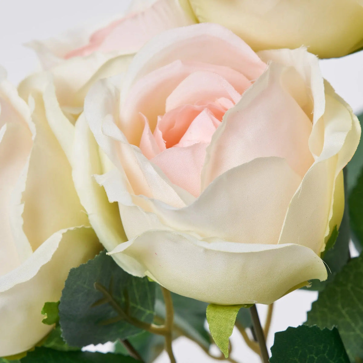 Light Pink Silk Sweetheart Eden Rose Blooms Bush Stem Bouquet - 18 ...