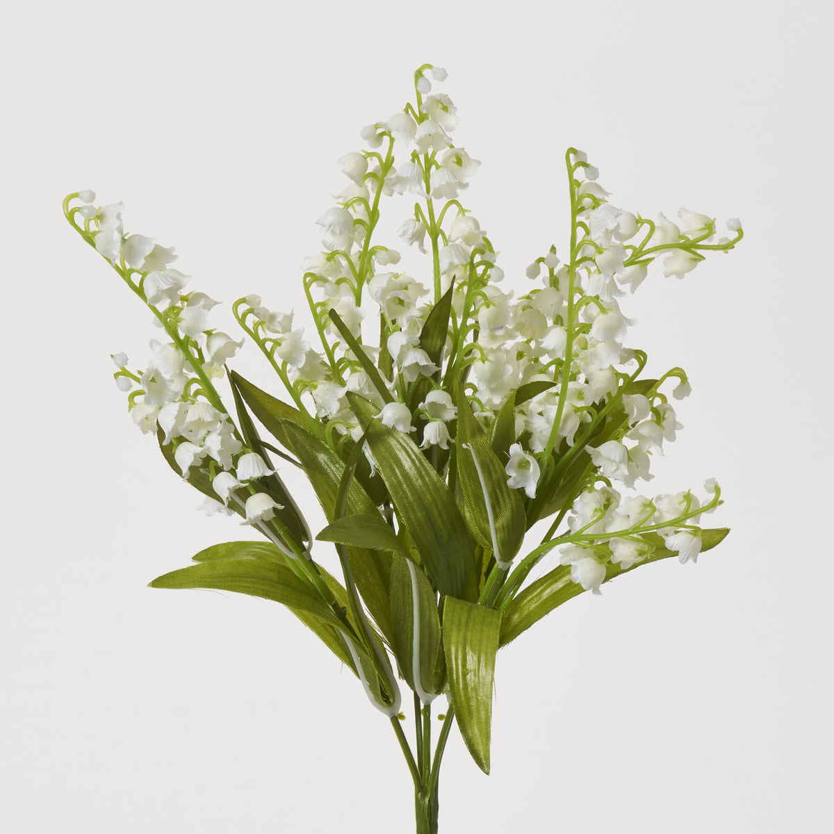 White Faux Lily of the Valley Stem Bouquet Spray 12" Darby Creek