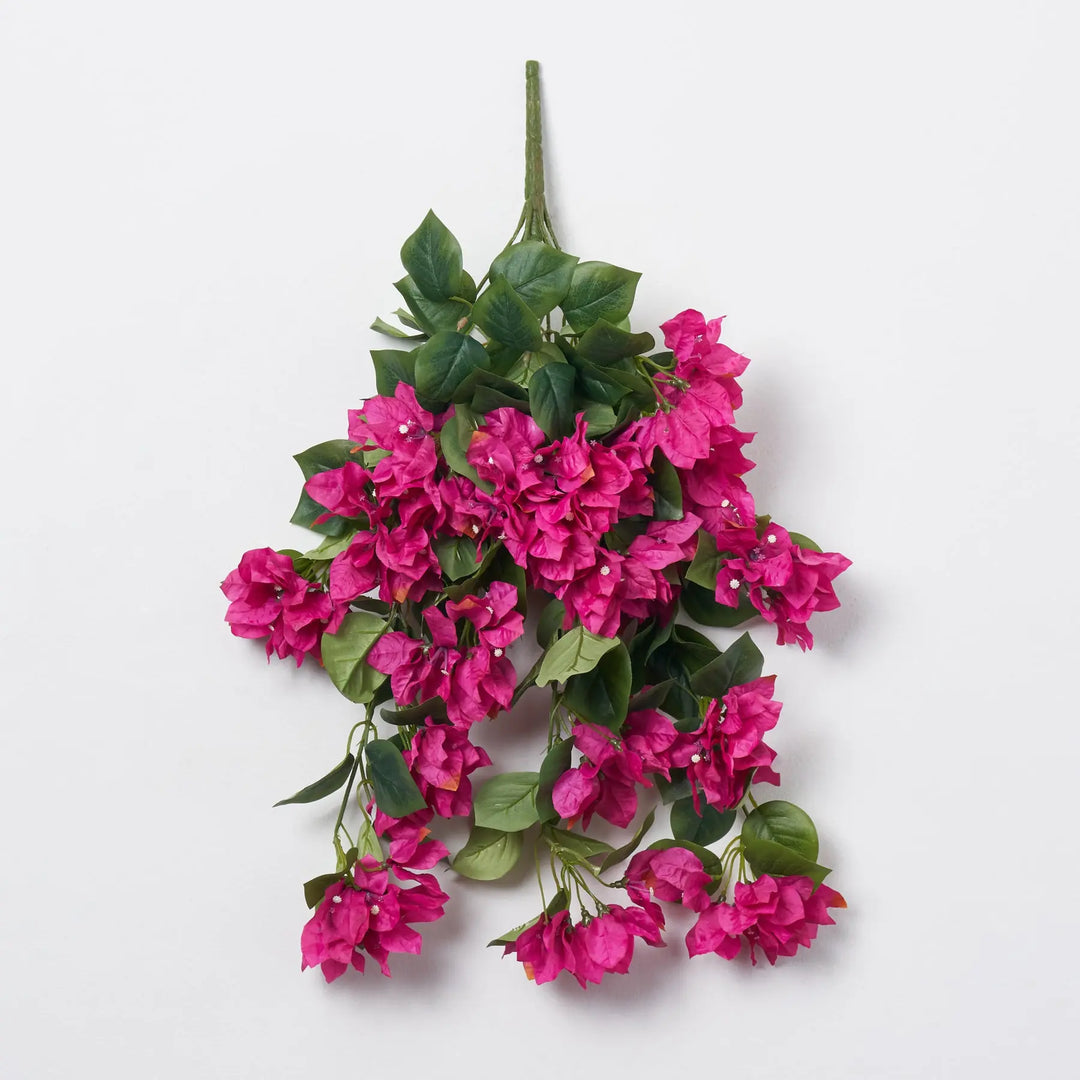 artificial bougainvillea hanging plant Draping Cerise Purple Silk Bougainvillea Hanging Bush Spray - 24"