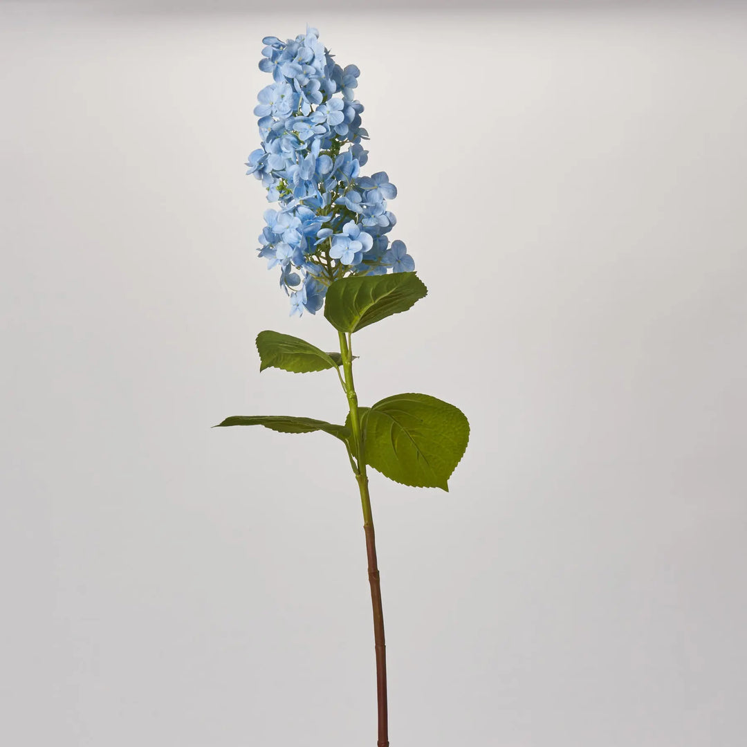 Real Touch Light Blue Pee Gee Hydrangea Single Long Stem Spray