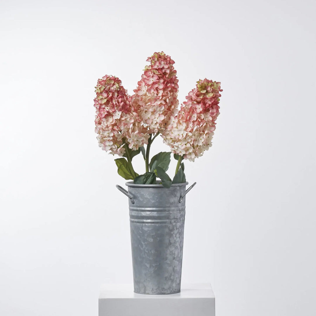 Light Pink Silk Pee Gee Hydrangea Single Long Stem Spray - 36