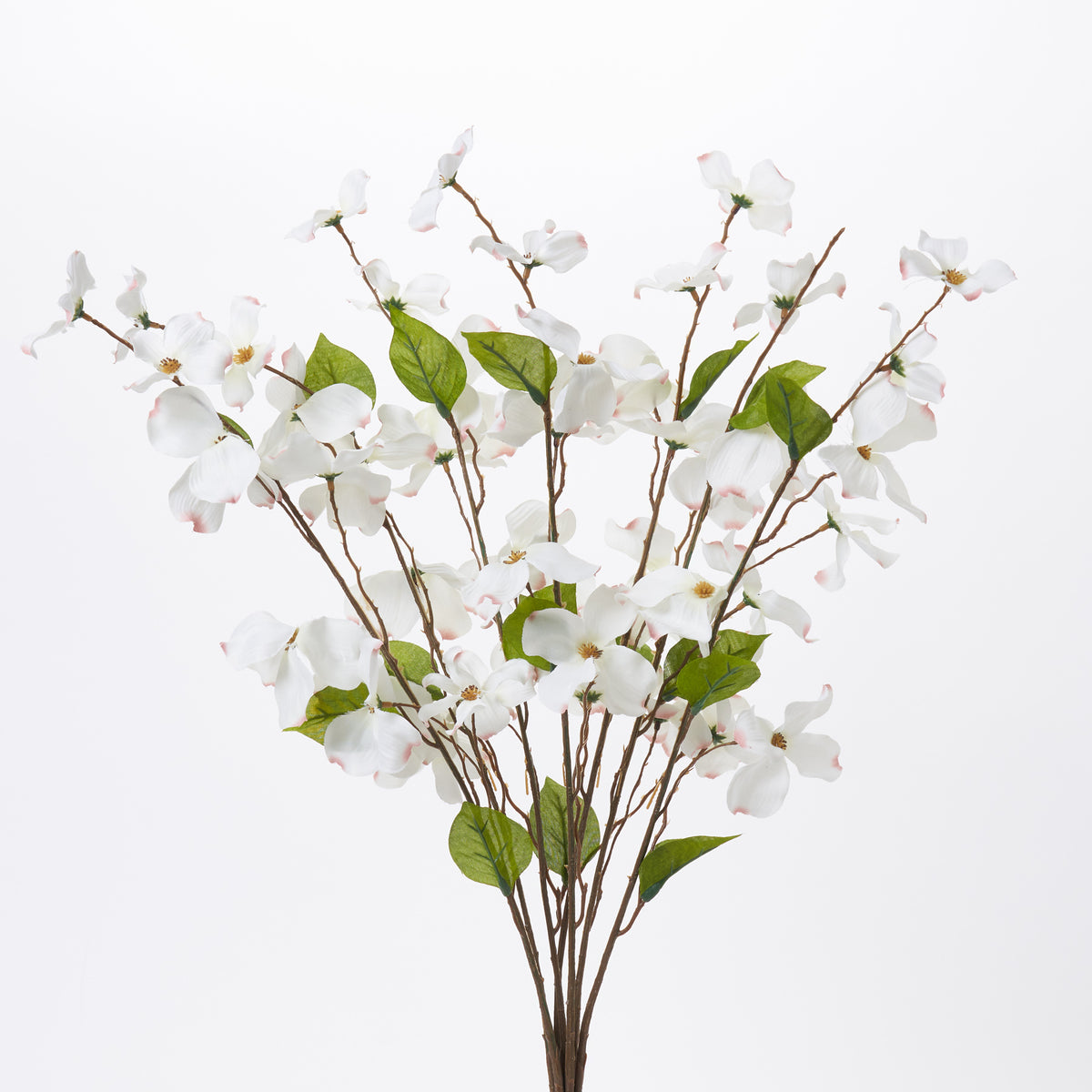 White Silk Dogwood Bloom Bush Stem Bouquet 28" Darby Creek Trading