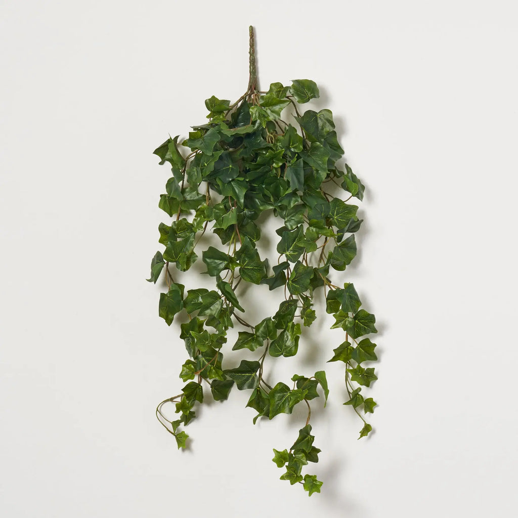 real hanging ivy plants Hanging Green Ivy Leaf Foliage All Seasons Greenery Bush Spray - 31"
