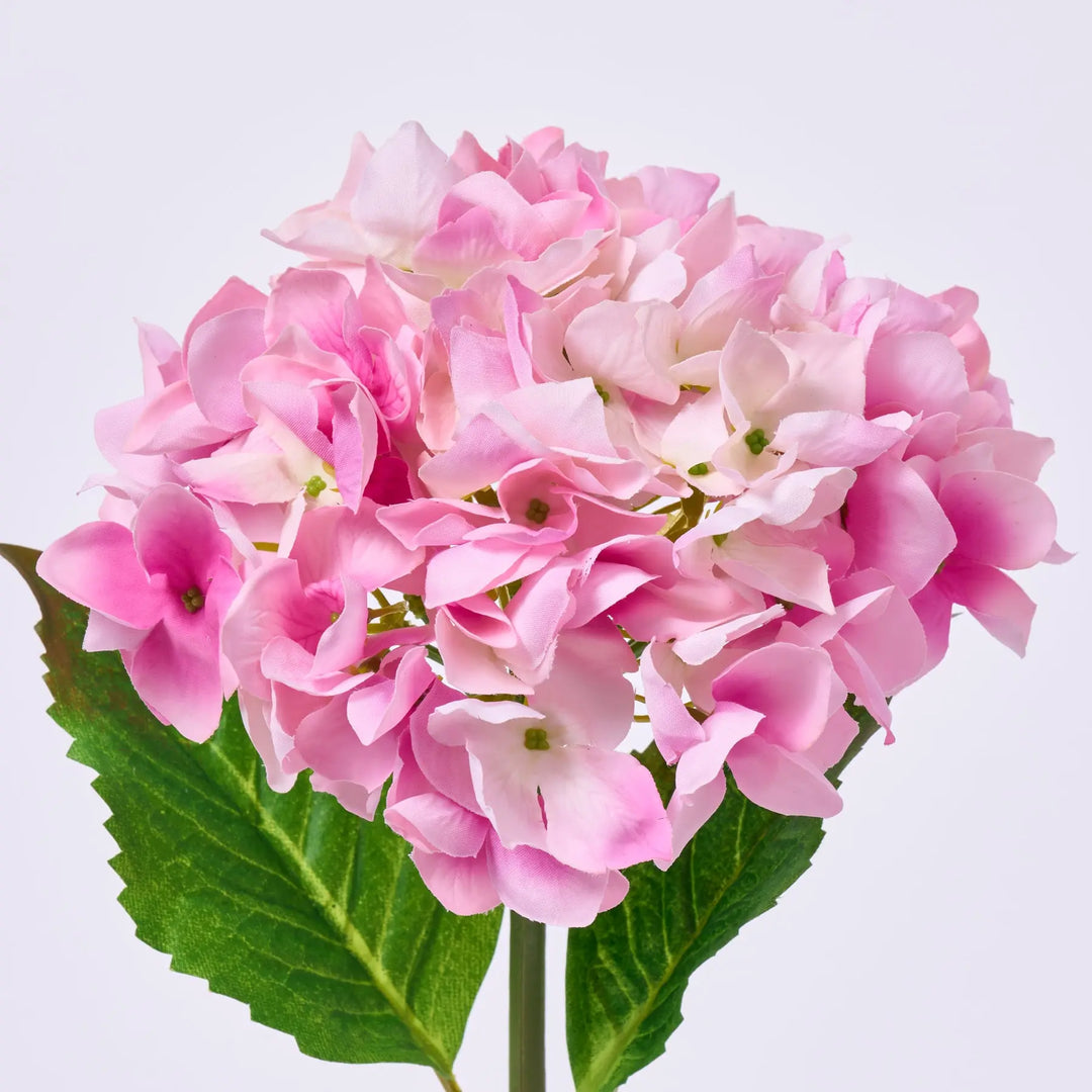 Real Touch Light Pink Garden Hydrangea Bloom Single Stem Faux